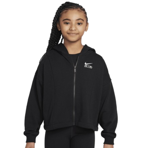 Толстовка для девочек Nike Nsw Air Ft Fz Hdy XS/ Черный photo 3 Толстовка для девочек Nike Nsw Air Ft Fz Hdy XS/ Черный photo 3