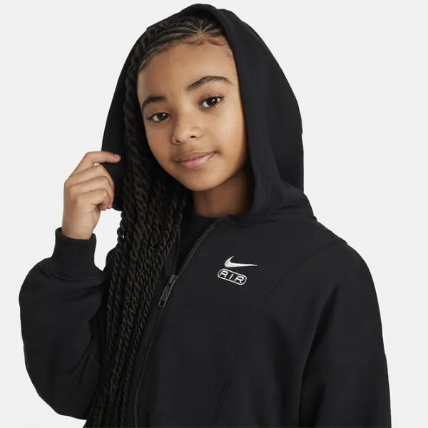 Толстовка для девочек Nike Nsw Air Ft Fz Hdy XS/ Черный photo 4 Толстовка для девочек Nike Nsw Air Ft Fz Hdy XS/ Черный photo 4