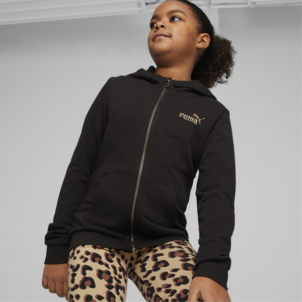 Hanorac pentru fetiţe Puma Ess+ Animal Full-Zip Tr G 140/ Black photo 3 Hanorac pentru fetiţe Puma Ess+ Animal Full-Zip Tr G 140/ Black photo 3