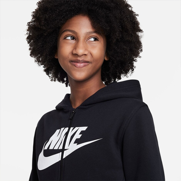 Толстовка для девочек Nike K Nsw Club Flc Hd Fz Ls Hbr L/ Черный photo 4 Толстовка для девочек Nike K Nsw Club Flc Hd Fz Ls Hbr L/ Черный photo 4