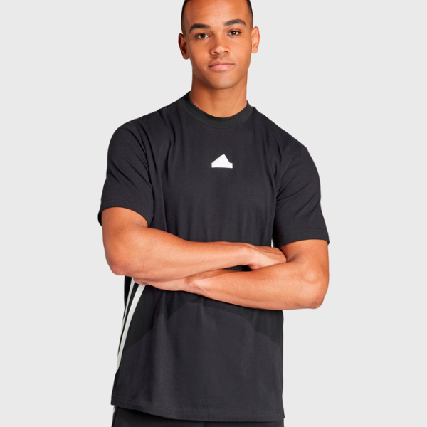 Tricou pentru bărbați Adidas M Fi 3S T 100% bumbac/ Black photo 2