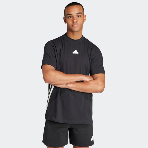Tricou pentru bărbați Adidas M Fi 3S T 100% bumbac/ Black photo 5