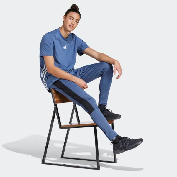 Tricou pentru bărbați Adidas M Fi 3S T 100% bumbac/ Preloved ink photo 4