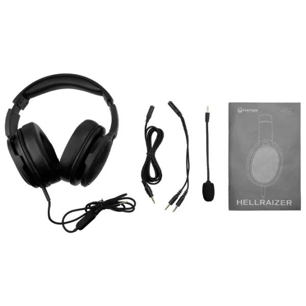 Căști Hator Hellraizer Black Cu fir/ Gaming photo 5