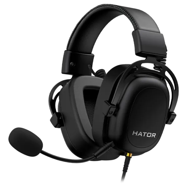 Căști Hator Hypergang 2 Matte Black Cu fir/ Gaming photo 3