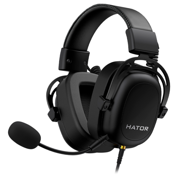 Căști Hator Hypergang 2 Matte Black Cu fir/ Gaming photo 3