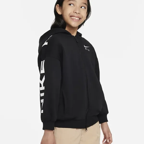 Hanorac pentru fetiţe Nike G Nsw Club Flc Air Hd Fz Ls XS/ Black photo 2 Hanorac pentru fetiţe Nike G Nsw Club Flc Air Hd Fz Ls XS/ Black photo 2