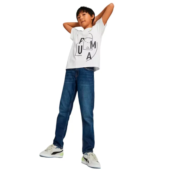 Tricou pentru băieți Puma Classics Ftr Baller Logo Tee B 152 / White photo 4