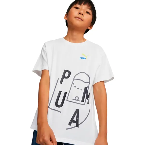 Футболка для мальчиков Puma Classics Ftr Baller Logo Tee B 176 / Белый photo 3