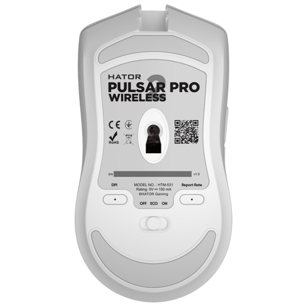 Мышь Hator Pulsar 2 PRO Wireless USB/ Белый photo 5