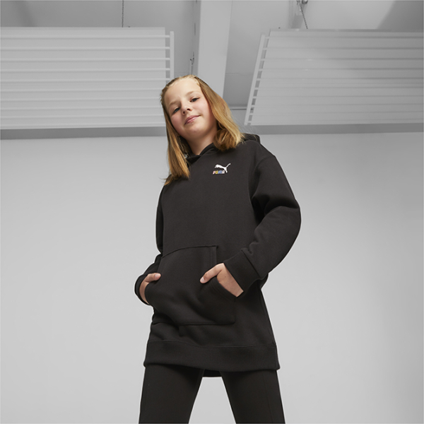 Hanorac pentru fetiţe Puma Classics Sweater Wthr Hoodie Fl G 128/ Black photo 2 Hanorac pentru fetiţe Puma Classics Sweater Wthr Hoodie Fl G 128/ Black photo 2