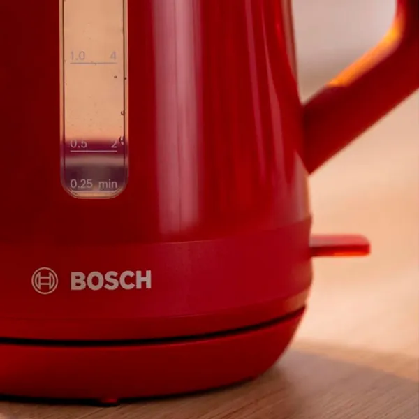 Ceainic electric Bosch TWK1M124 1.7l / Ascuns spirală / Red photo 3