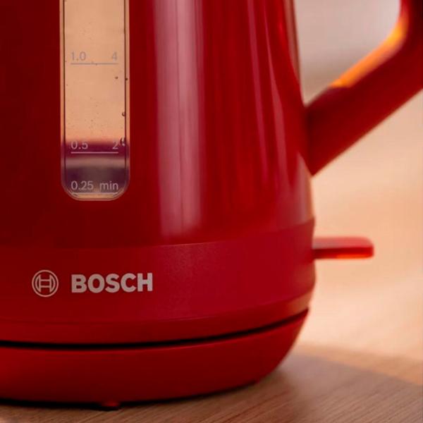 Ceainic electric Bosch TWK1M124 1.7l / Ascuns spirală / Red photo 3