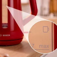 Ceainic electric Bosch TWK1M124 1.7l / Ascuns spirală / Red photo 5