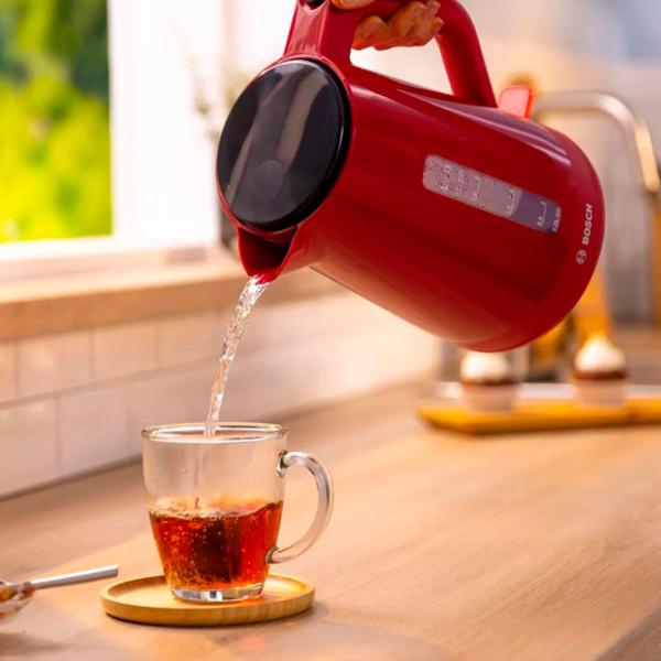 Ceainic electric Bosch TWK1M124 1.7l / Ascuns spirală / Red photo 6