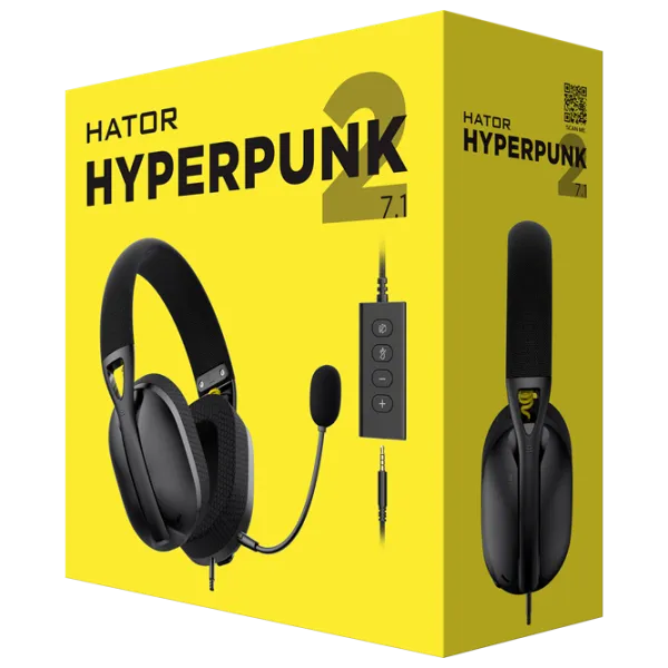 Căști Hator Hyperpunk 2 USB 7.1 Matte Black Cu fir/ Gaming photo 7