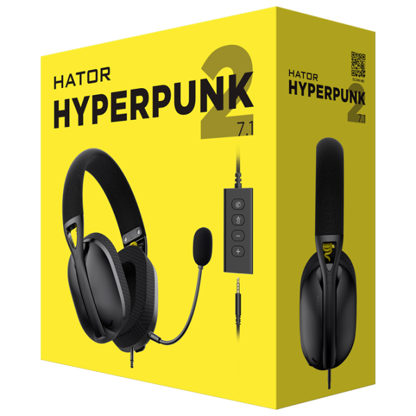 Căști Hator Hyperpunk 2 USB 7.1 Matte Black Cu fir/ Gaming photo 7