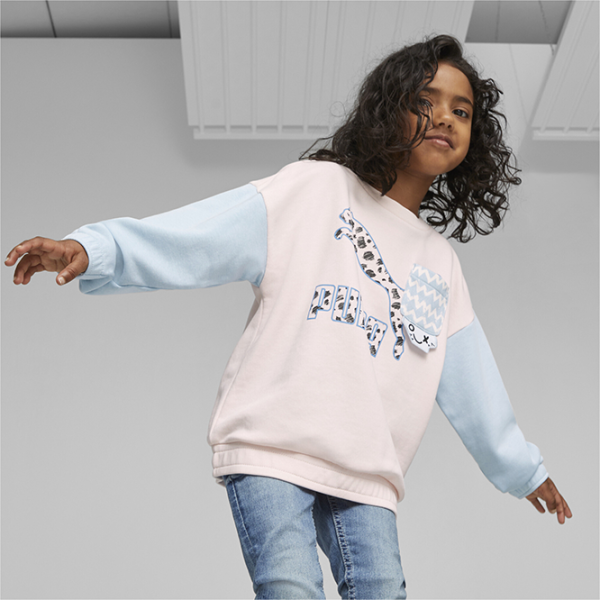 Hanorac pentru fetiţe Puma Classics Mix Mtch Crew Tr Frosty 104/ Pink photo 2 Hanorac pentru fetiţe Puma Classics Mix Mtch Crew Tr Frosty 104/ Pink photo 2