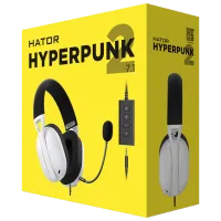 Căști Hator Hyperpunk 2 USB 7.1 Black White Cu fir/ Gaming photo 6
