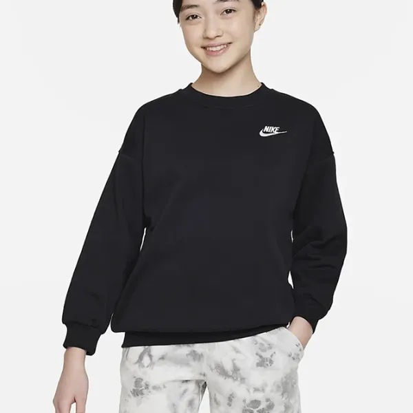 Толстовка для девочек Nike G Nsw Club Flc Ovrszd Crew Lbr S/ Черный photo 3 Толстовка для девочек Nike G Nsw Club Flc Ovrszd Crew Lbr S/ Черный photo 3