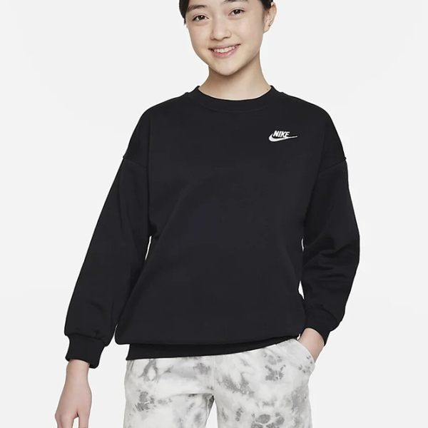 Толстовка для девочек Nike G Nsw Club Flc Ovrszd Crew Lbr S/ Черный photo 3 Толстовка для девочек Nike G Nsw Club Flc Ovrszd Crew Lbr S/ Черный photo 3