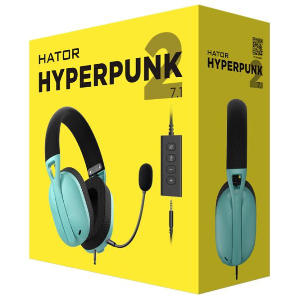 Căști Hator Hyperpunk 2 USB 7.1 Black Mint Cu fir/ Gaming photo 6