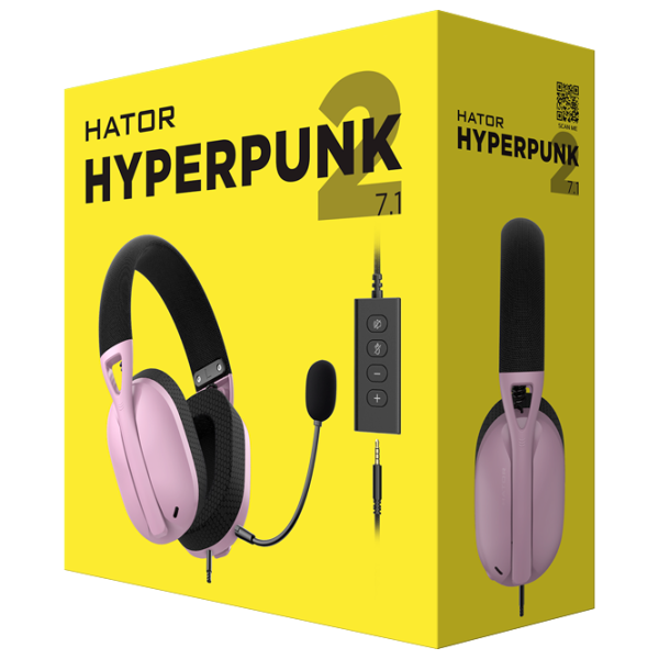 Наушники Hator Hyperpunk 2 USB 7.1 Черный Сиреневый Проводная/ Игровой photo 6