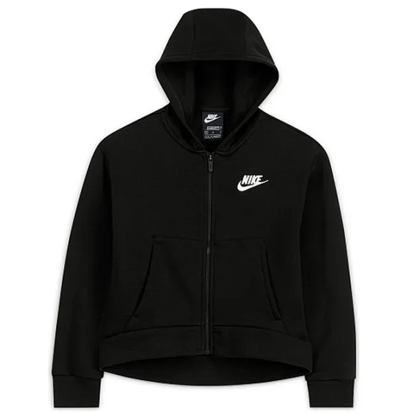 Hanorac pentru fetiţe Nike G Nsw Club Flc Fz Hoodie Lbr XL/ Black photo 3