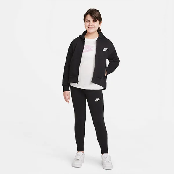 Hanorac pentru fetiţe Nike G Nsw Club Flc Fz Hoodie Lbr XL/ Black photo 5