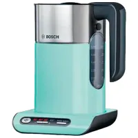 Ceainic electric Bosch TWK8612P 1.5l / Ascuns spirală / Turquoise photo 2