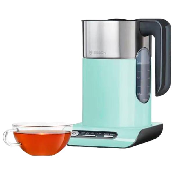 Электрочайник Bosch TWK8612P 1.5л / Закрытая спираль / Аквамариновый photo 3