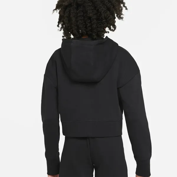 Толстовка для девочек Nike G Nsw Club Ft Crop Hoodie Hbr M/ Черный photo 2 Толстовка для девочек Nike G Nsw Club Ft Crop Hoodie Hbr M/ Черный photo 2