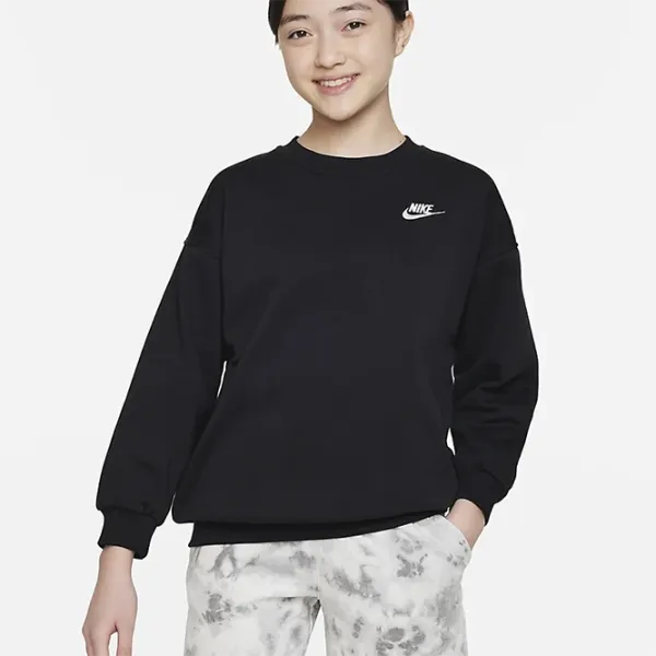 Hanorac pentru fetiţe Nike G Nsw Club Flc Ovrszd Crew Lbr XL/ Black photo 3 Hanorac pentru fetiţe Nike G Nsw Club Flc Ovrszd Crew Lbr XL/ Black photo 3