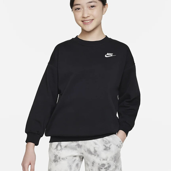 Hanorac pentru fetiţe Nike G Nsw Club Flc Ovrszd Crew Lbr XL/ Black photo 3 Hanorac pentru fetiţe Nike G Nsw Club Flc Ovrszd Crew Lbr XL/ Black photo 3