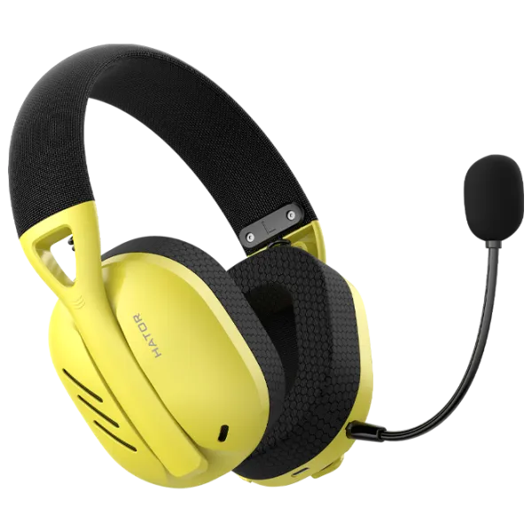 Căști Hator Hyperpunk 2 Tri-mode Black Yellow Fără fir/ Gaming photo 3