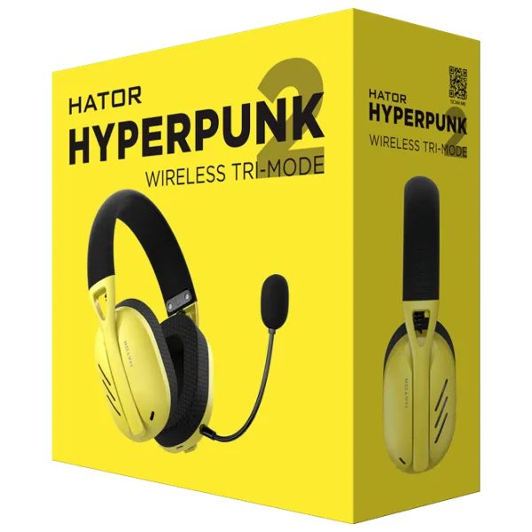 Căști Hator Hyperpunk 2 Tri-mode Black Yellow Fără fir/ Gaming photo 7