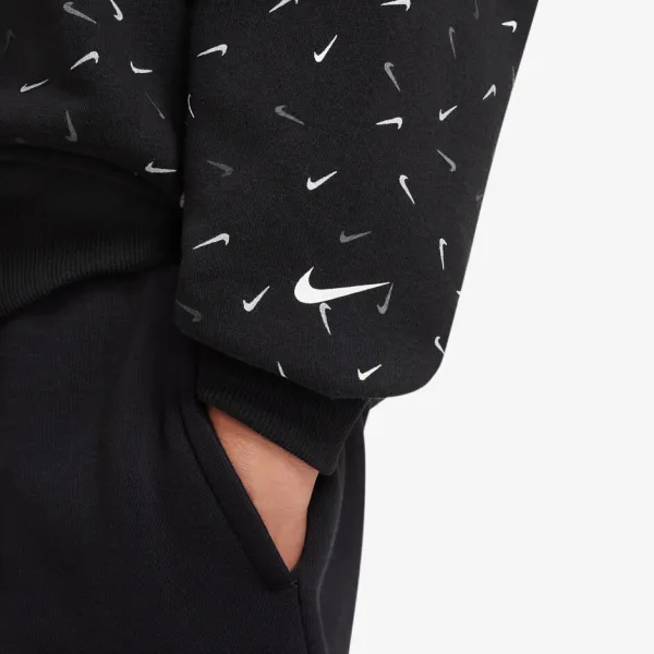 Hanorac pentru fetiţe Nike G Nsw Icon Flc Crew Logo Prnt M/ Black photo 2 Hanorac pentru fetiţe Nike G Nsw Icon Flc Crew Logo Prnt M/ Black photo 2