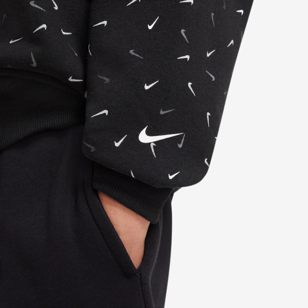 Hanorac pentru fetiţe Nike G Nsw Icon Flc Crew Logo Prnt M/ Black photo 2 Hanorac pentru fetiţe Nike G Nsw Icon Flc Crew Logo Prnt M/ Black photo 2