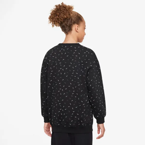 Hanorac pentru fetiţe Nike G Nsw Icon Flc Crew Logo Prnt M/ Black photo 3 Hanorac pentru fetiţe Nike G Nsw Icon Flc Crew Logo Prnt M/ Black photo 3