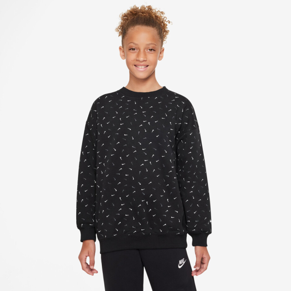 Hanorac pentru fetiţe Nike G Nsw Icon Flc Crew Logo Prnt M/ Black photo 4 Hanorac pentru fetiţe Nike G Nsw Icon Flc Crew Logo Prnt M/ Black photo 4