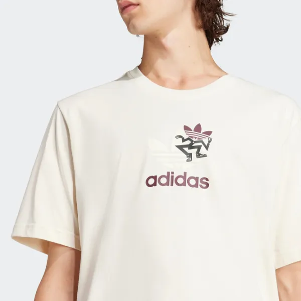 Tricou pentru bărbați Adidas Ts Tee Ss 100% bumbac/ White photo 5