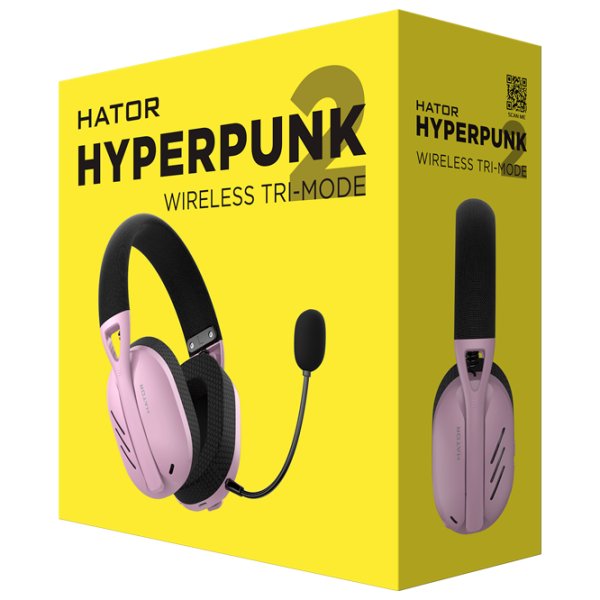 Căști Hator Hyperpunk 2 Tri-mode Black Lilac Fără fir/ Gaming photo 6