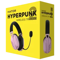 Наушники Hator Hyperpunk 2 Tri-mode Черный Сиреневый Беспроводные/ Игровой photo 6
