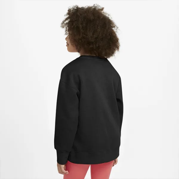 Толстовка для девочек Nike G Nsw Club Flc Bf Crew Lbr M/ Черный photo 2 Толстовка для девочек Nike G Nsw Club Flc Bf Crew Lbr M/ Черный photo 2