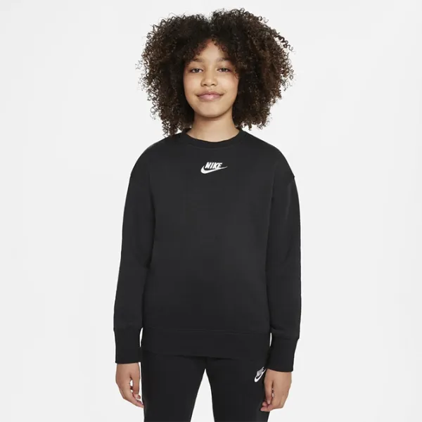 Толстовка для девочек Nike G Nsw Club Flc Bf Crew Lbr M/ Черный photo 3 Толстовка для девочек Nike G Nsw Club Flc Bf Crew Lbr M/ Черный photo 3
