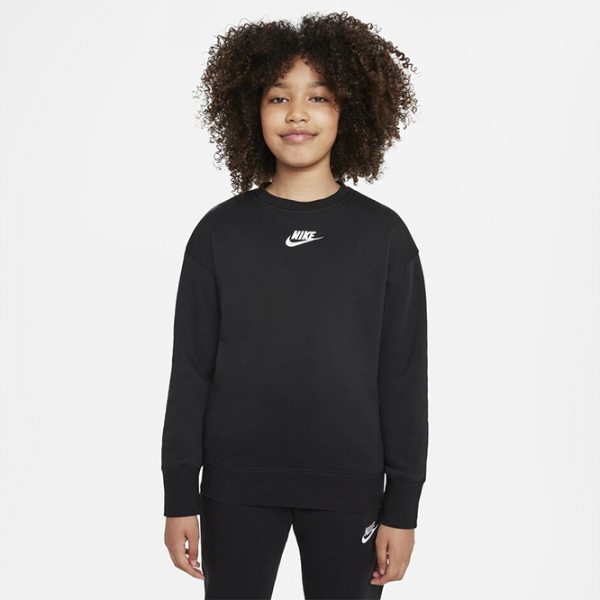 Толстовка для девочек Nike G Nsw Club Flc Bf Crew Lbr M/ Черный photo 3 Толстовка для девочек Nike G Nsw Club Flc Bf Crew Lbr M/ Черный photo 3