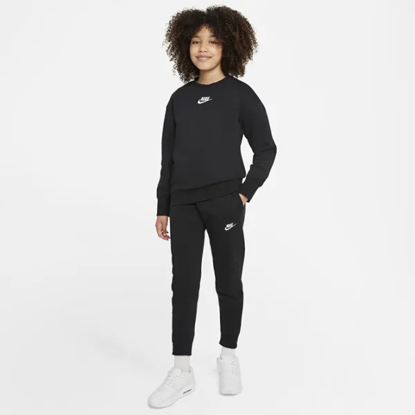 Толстовка для девочек Nike G Nsw Club Flc Bf Crew Lbr M/ Черный photo 4 Толстовка для девочек Nike G Nsw Club Flc Bf Crew Lbr M/ Черный photo 4
