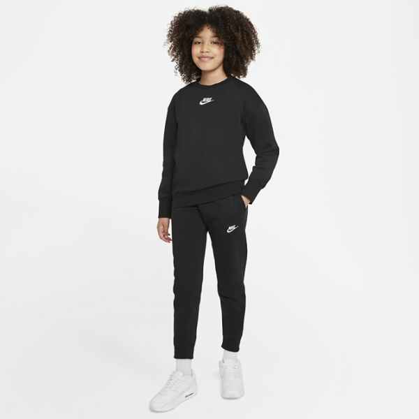 Толстовка для девочек Nike G Nsw Club Flc Bf Crew Lbr M/ Черный photo 4 Толстовка для девочек Nike G Nsw Club Flc Bf Crew Lbr M/ Черный photo 4