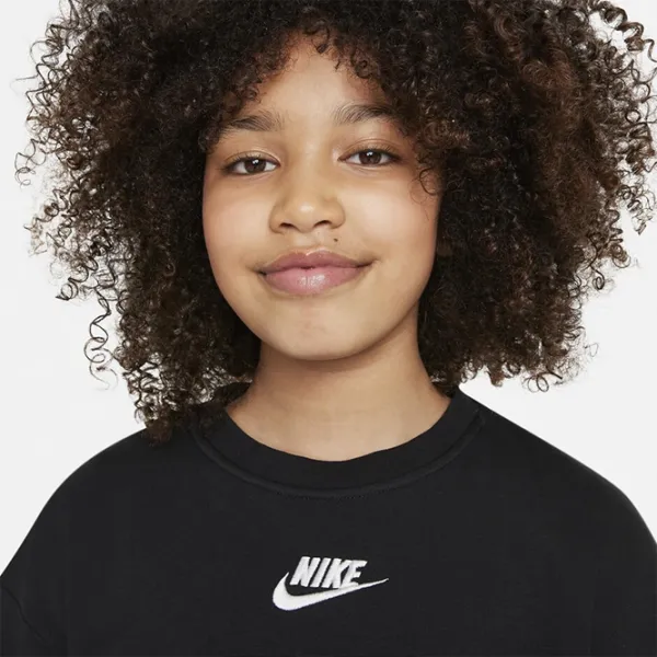 Толстовка для девочек Nike G Nsw Club Flc Bf Crew Lbr M/ Черный photo 5 Толстовка для девочек Nike G Nsw Club Flc Bf Crew Lbr M/ Черный photo 5