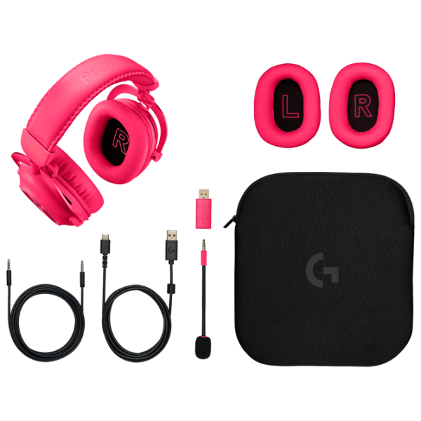 Наушники Logitech G Pro X 2 Розовый Беспроводные/ Игровой photo 6